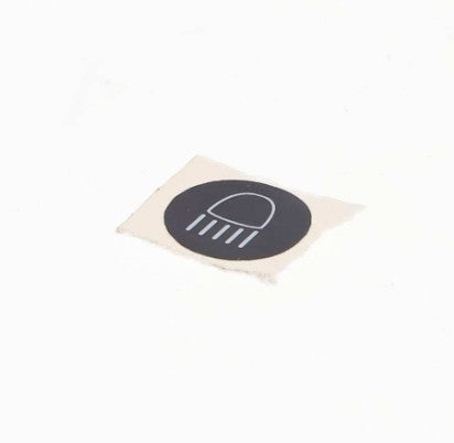 Steering wheel button decal - main beam logo