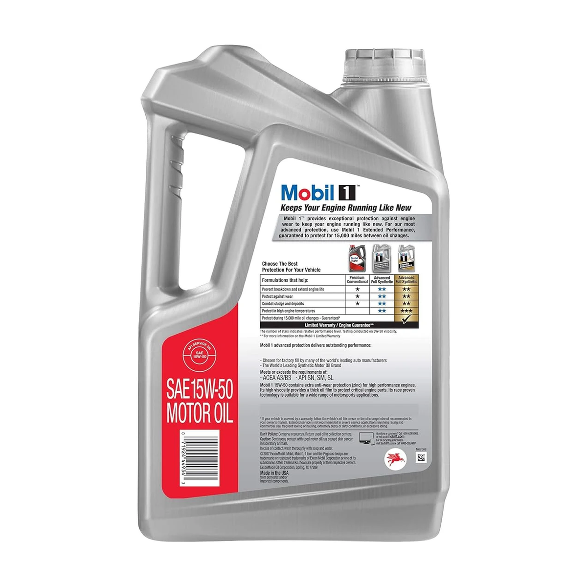 Mobil 1™ 15W-50 Engine Oil 5 Qrt.