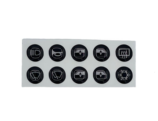Steering Wheel / Dash button stickers