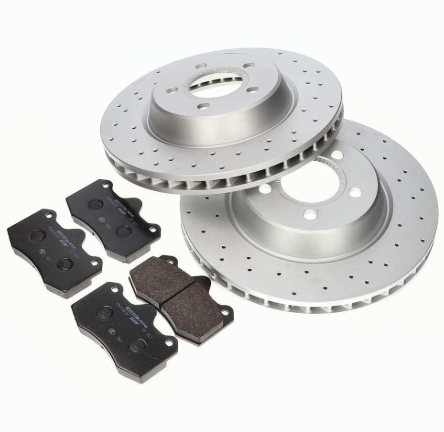 Brake Disc & Pad Kit Front Performance Red Rose