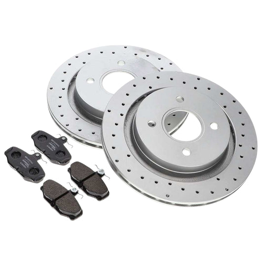 TVR Griffith - Brake Discs & Pad Kit Rear Premium Griffith 500/Chimaera 500 (TVR J0136 PREMRR KIT)
