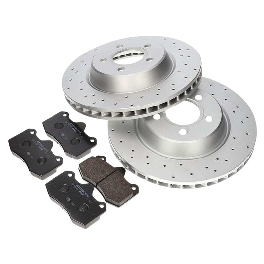 TVR Tuscan 2 - Brake Disc & Pad Kit Front Performance Red Rose Cerbera/Tuscan/T350/Sagaris (TVR J0759 PERFFR KIT)